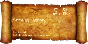 Streng Ugron névjegykártya
